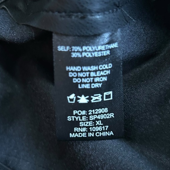 NWT Shinestar Pants Women’s Black Super High Waist Faux Leather Straight Pants - Picture 6 of 6